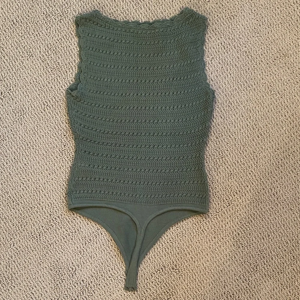 Abercrombie Green Crochet Bodysuit - Picture 4 of 4
